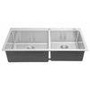 Drop-In / Topmount 16 Gauge Stainless Steel Double Bowl Kitchen Sink with 15mm Radius Corner Design