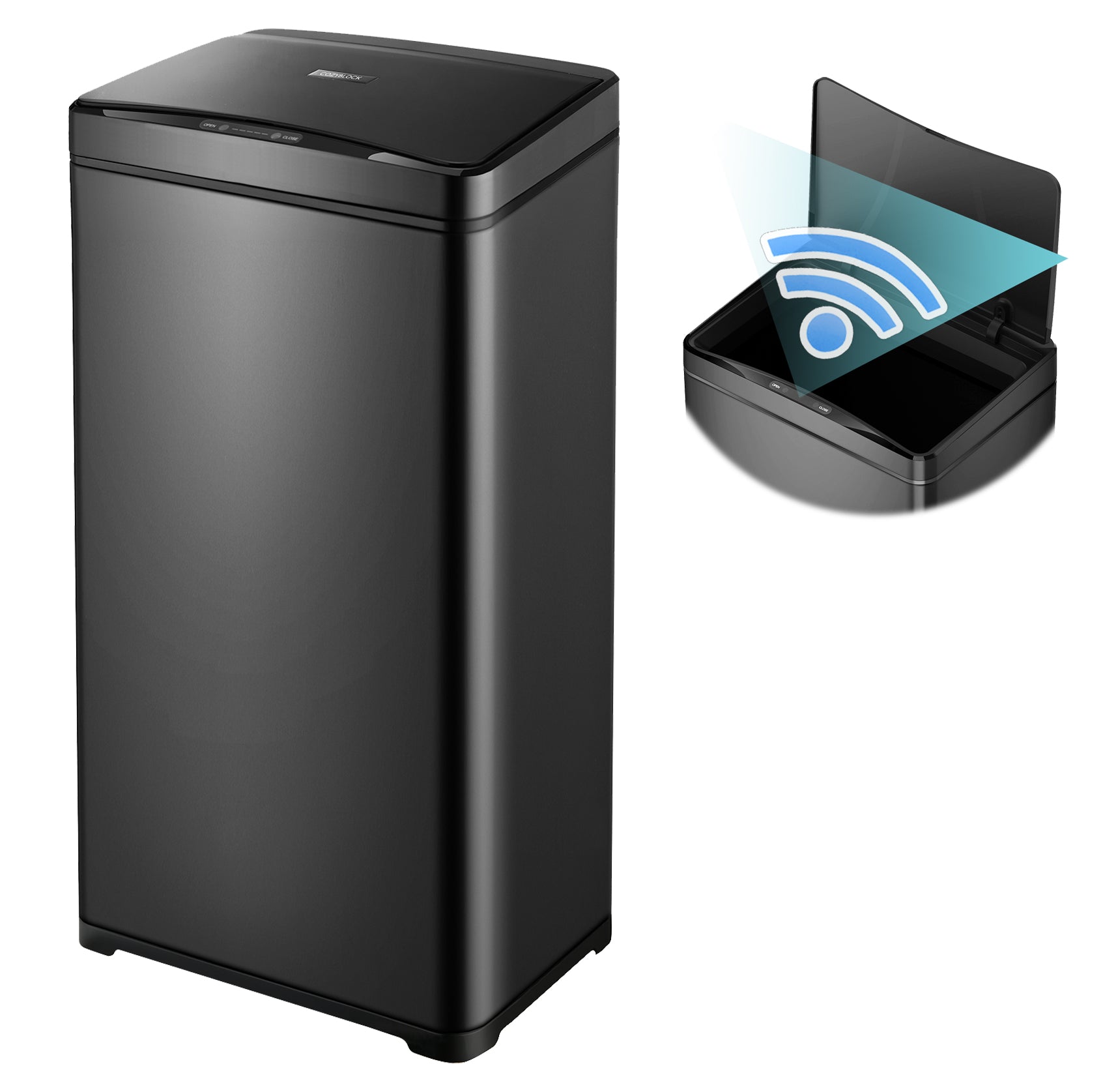 CozyBlock 13 Gallon 50L Automatic Trash Can for Kitchen, Touchless Motion Sensor Bin