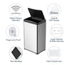 CozyBlock 13 Gallon 50L Automatic Trash Can for Kitchen, Touchless Motion Sensor Bin