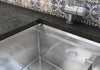 Workstation Undermount 16 Gauge Stainless Steel Single Bowl Kitchen Sink w/ Integrated Ledge, 15mm Tight Radius with Premium Accessories
