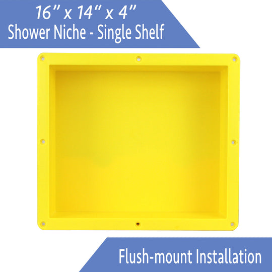 Flush Mount Ready for Tile Waterproof Leak Proof Bathroom Recessed Shower Niche Bathroom Shelf Organizer Storage for Shampoo & Toiletry Storage