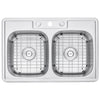 Stainless Steel Bottom Grid For 33 in. x 22 in. Topmount / Drop-in 18 Gauge Stainless Steel Double Bowl (50/50) Kitchen Sink
