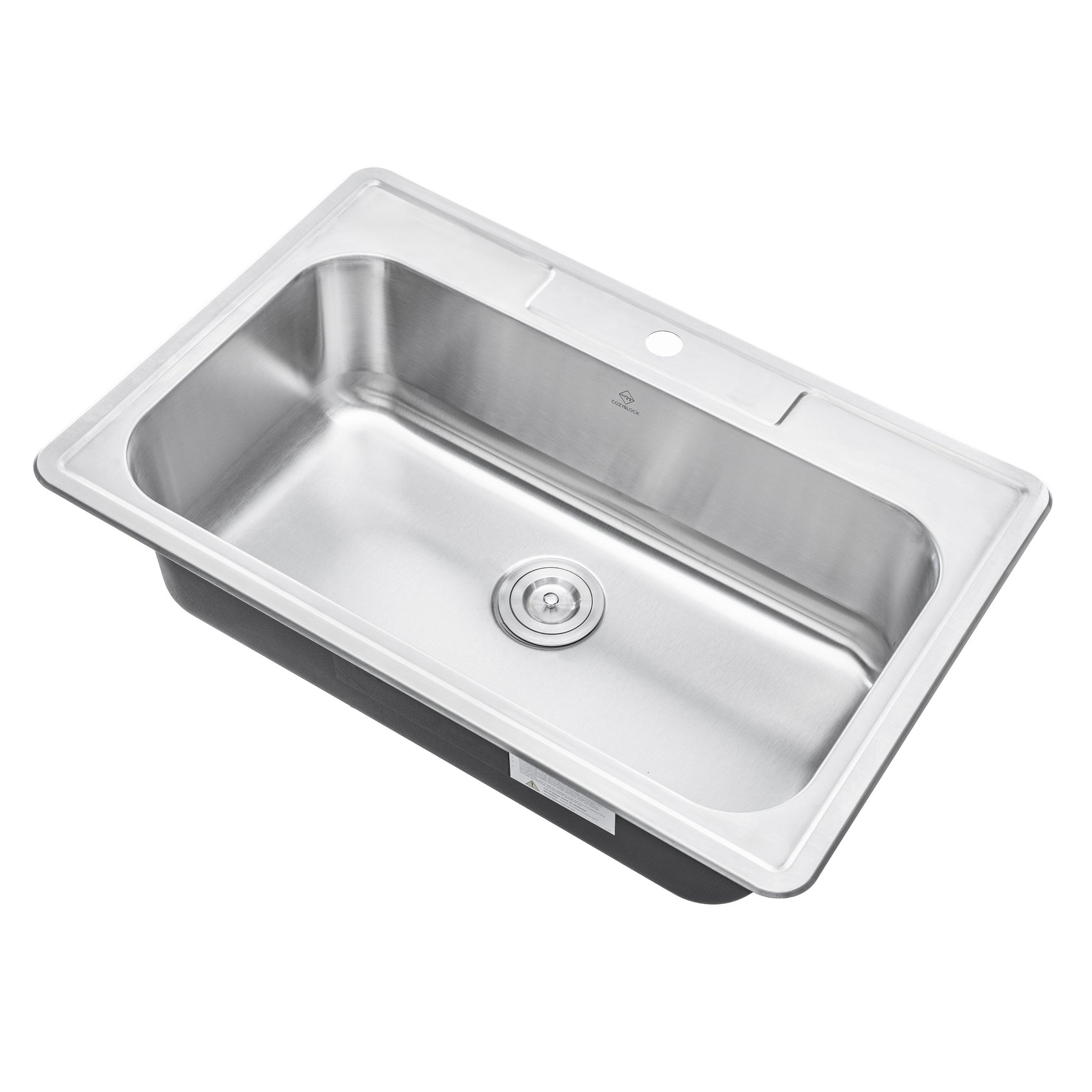 33 in. x 22 in. Topmount / Drop-in 18 Gauge Stainless Steel Single Bowl Kitchen Sink with 9 in. Deep
