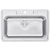 33 in. x 22 in. Topmount / Drop-in 18 Gauge Stainless Steel Single Bowl Kitchen Sink with 9 in. Deep