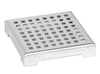 Bathroom Shower Square Drain Square Checker Pattern Grate Brushed 304 Stainless Steel with Threaded Adaptor
