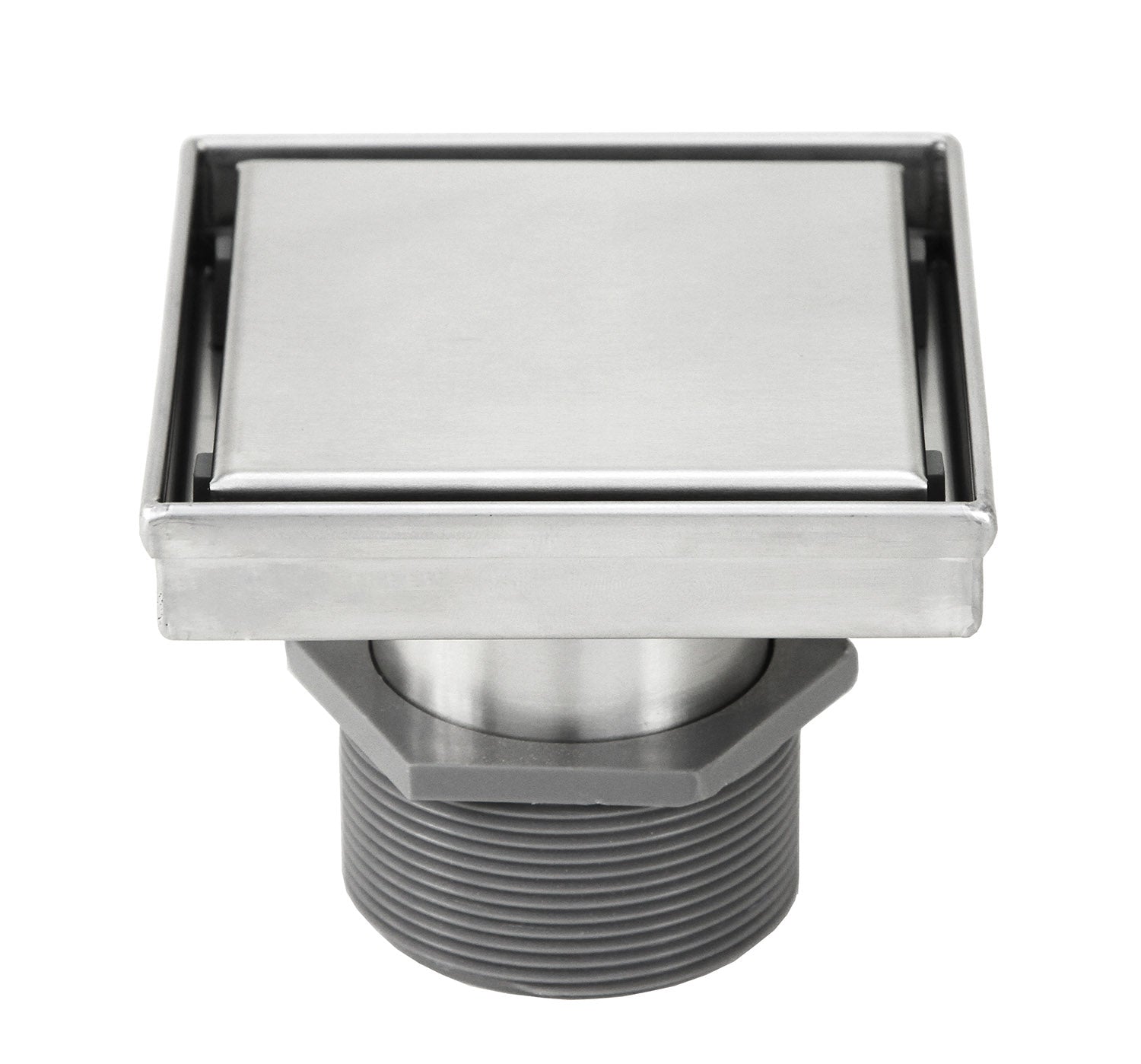 thumbnail image 2 of Smart-us Square Shower Floor Drain With Quadrato Pattern Grate – Stainless Steel, Removable 2 of 6