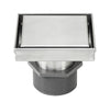 Bathroom Shower Square Drain 2-sided Reversible Tile Insert Grate Brushed 304 Stainless Steel with Threaded Adaptor