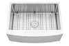 Stainless Steel Bottom Grid For Farmhouse Apron Curve Front Stainless Steel Single Bowl Kitchen Sink