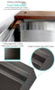 Workstation Undermount 16 Gauge Nano Black Stainless Steel Single Bowl Kitchen Sink w/ Integrated Ledge, 15mm Tight Radius with Premium Accessories