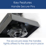 CozyBlock Single Door Handle Set with Single Cylinder Deadbolt, Rectangular Adjustable Entry Door Lock Set