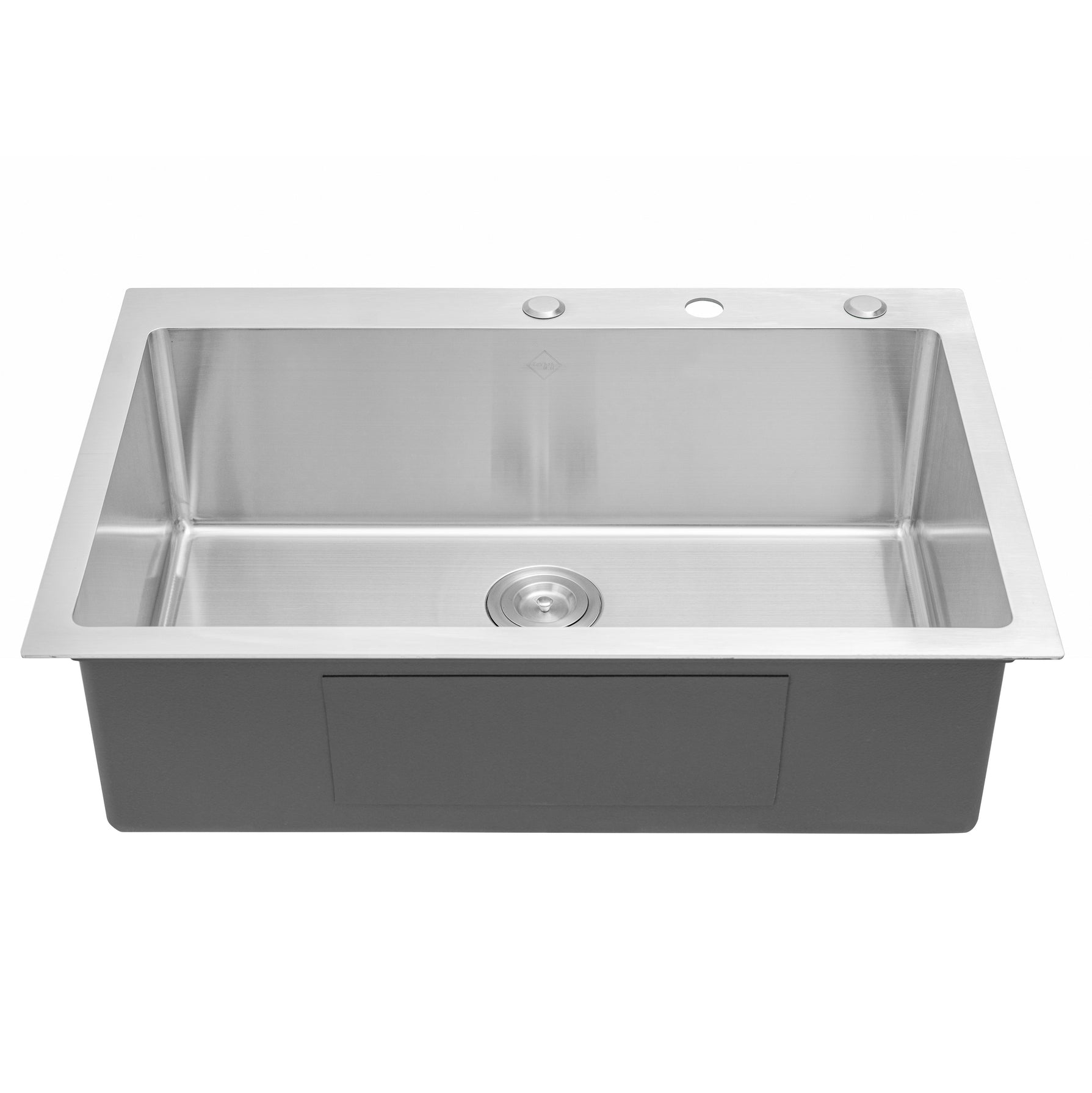 Drop-In / Topmount 16 Gauge Stainless Steel Single Bowl Kitchen Sink with 15mm Radius Corner Design